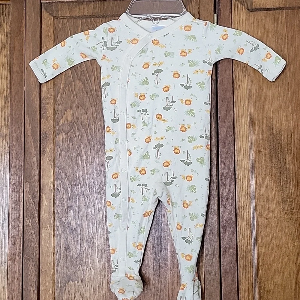 Gymboree NWOT 2008 JUNGLE  SAFARI One Piece Footed Pajama Sz 3-6M